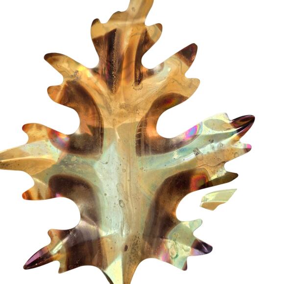 Vtg Brass Oak Leaf Leaves Metal Wall/ Shelf Decor Interior. Lot of 3. Retro - Picture 2 of 7